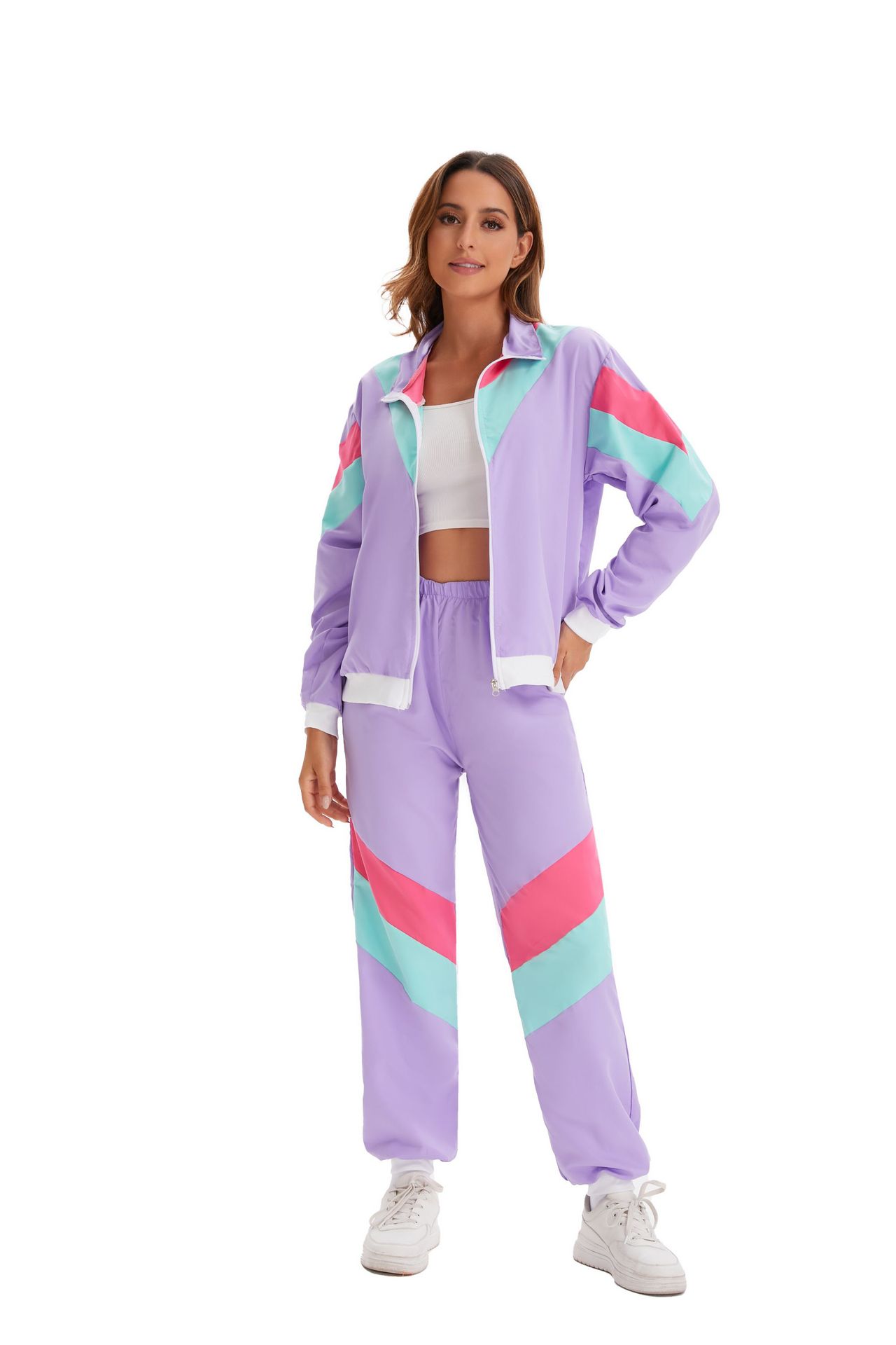 80s Vintage Hip Hop Tracksuit Halloween Retro Costume Fashion Sportswear